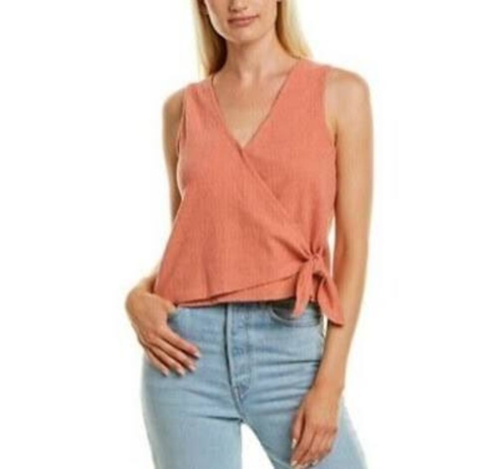 Madewell Womens Sweet Dahlia Wrap Tank Textured Lightweight Stretch Casual XXL